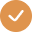 Icon fond orange de validation
