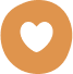 Icon d'assistance cœur fond beige foncé