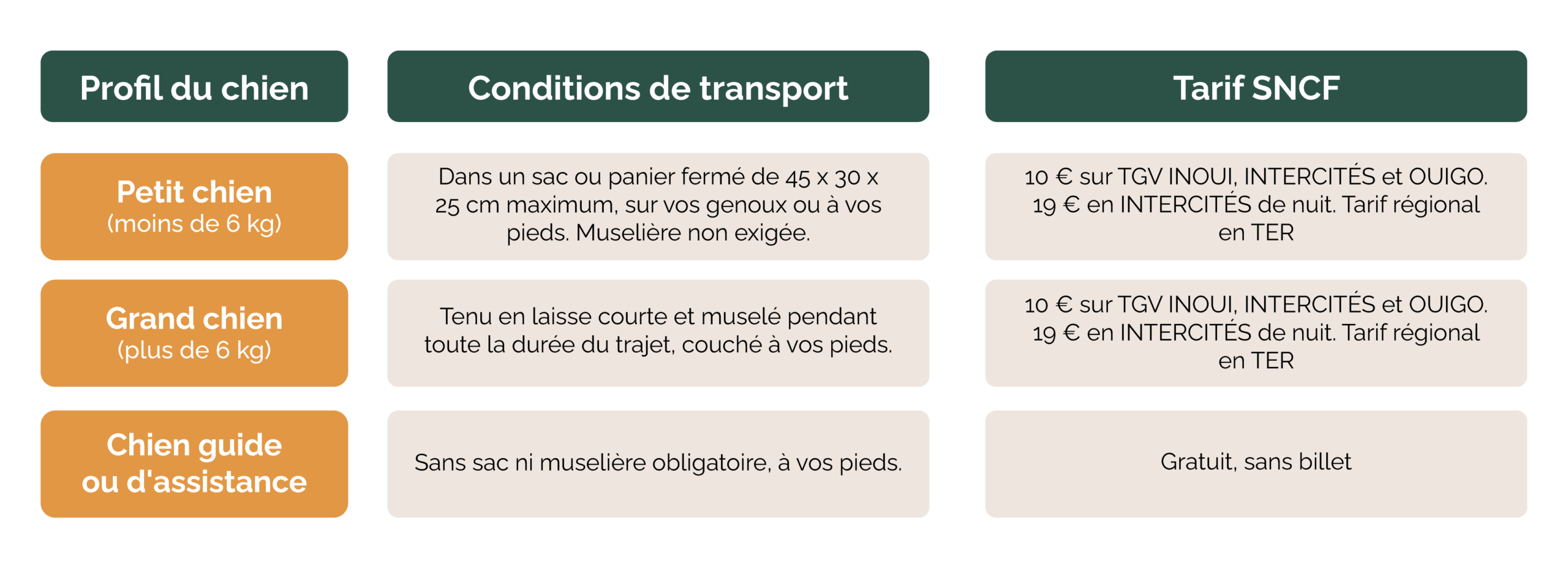 Tableau profil chien transport train